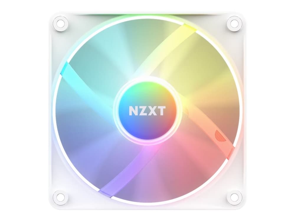 NZXT F120 RGB Core - White - Chassi fläkt - 120mm - Vit med RGB LED - 34 dBA