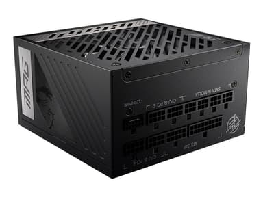 MSI MPG A1000G PCIE5 - Nätaggregat (intern) - ATX12V / EPS12V - 80 PLUS Gold - AC 100-240 V - 1000 Watt - aktive PFC