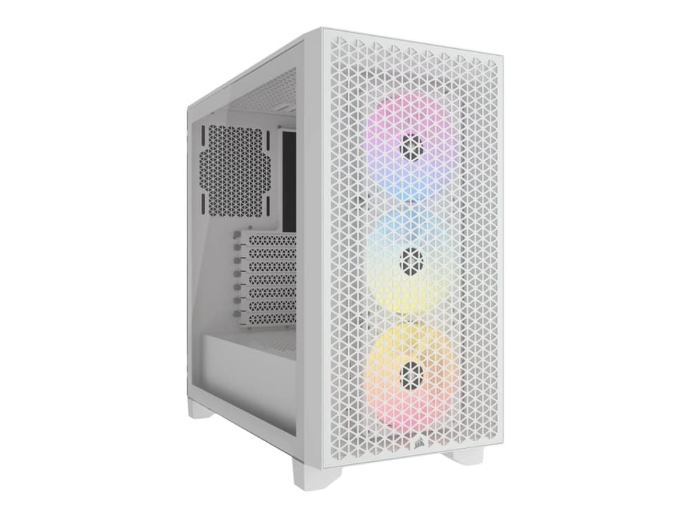 Corsair 3000D RGB Tempered Glass Mid-Tower - White