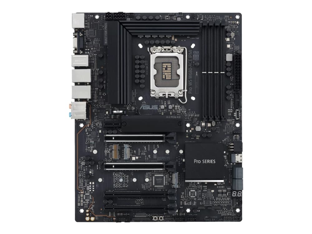 ASUS PRO WS W680-ACE IPMI Moderkort - Intel W680 - Intel LGA1700 - DDR5 RAM - ATX