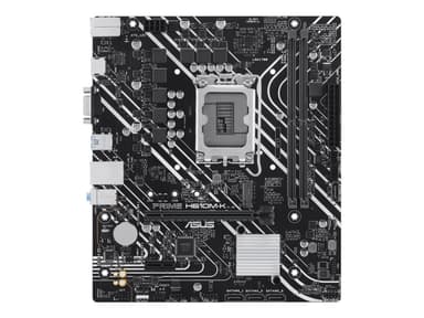 ASUS PRIME H610M-K - Moderkort - micro ATX - LGA1700-uttag - H610 Chipuppsättning - USB 3.2 Gen 1 - Gigabit LAN - inbyggda grafiken (CPU krävs) - HD-ljud (8 kanaler)