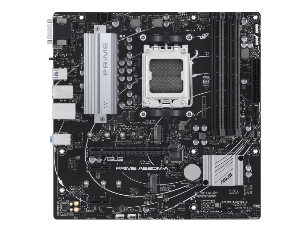 ASUS PRIME A620M-A-CSM Moderkort - AMD A620 - AMD AM5 socket - DDR5 RAM - Micro-ATX
