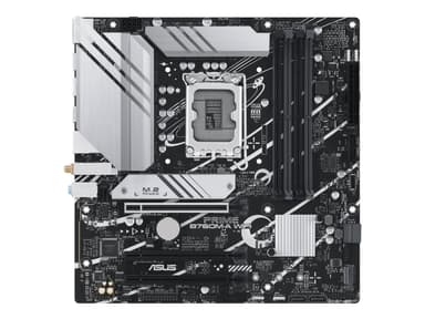 ASUS PRIME B760M-A WIFI - Moderkort - micro ATX - LGA1700-uttag - B760 Chipuppsättning - USB 3.2 Gen 1, USB 3.2 Gen 2, USB-C 3.2 Gen 1 - 2.5 Gigabit LAN, Wi-Fi 6, Bluetooth - inbyggda grafiken (CPU krävs) - HD-ljud (8 kanaler)