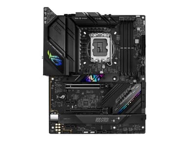 ASUS ROG STRIX B760-F GAMING WIFI - Moderkort - ATX - LGA1700-uttag - B760 Chipuppsättning - USB-C 3.2 Gen 2x2, USB 3.2 Gen 2, USB 3.2 Gen 1, USB4 - 2.5 Gigabit LAN, Wi-Fi 6E, Bluetooth - inbyggda grafiken (CPU krävs) - HD-ljud (8 kanaler)