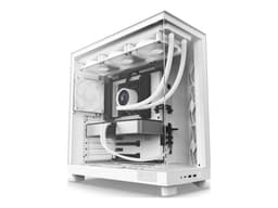 NZXT H series H6 Flow - Mid tower - ATX - genomskinlig sidopanel (härdat glas) - ingen strömförsörjning - matt vit - USB/ljud