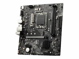 MSI PRO H610M-G DDR4 - Moderkort - micro ATX - LGA1700-uttag - H610 Chipuppsättning - USB 3.2 Gen 1 - Gigabit LAN - inbyggda grafiken (CPU krävs) - HD-ljud (8 kanaler)