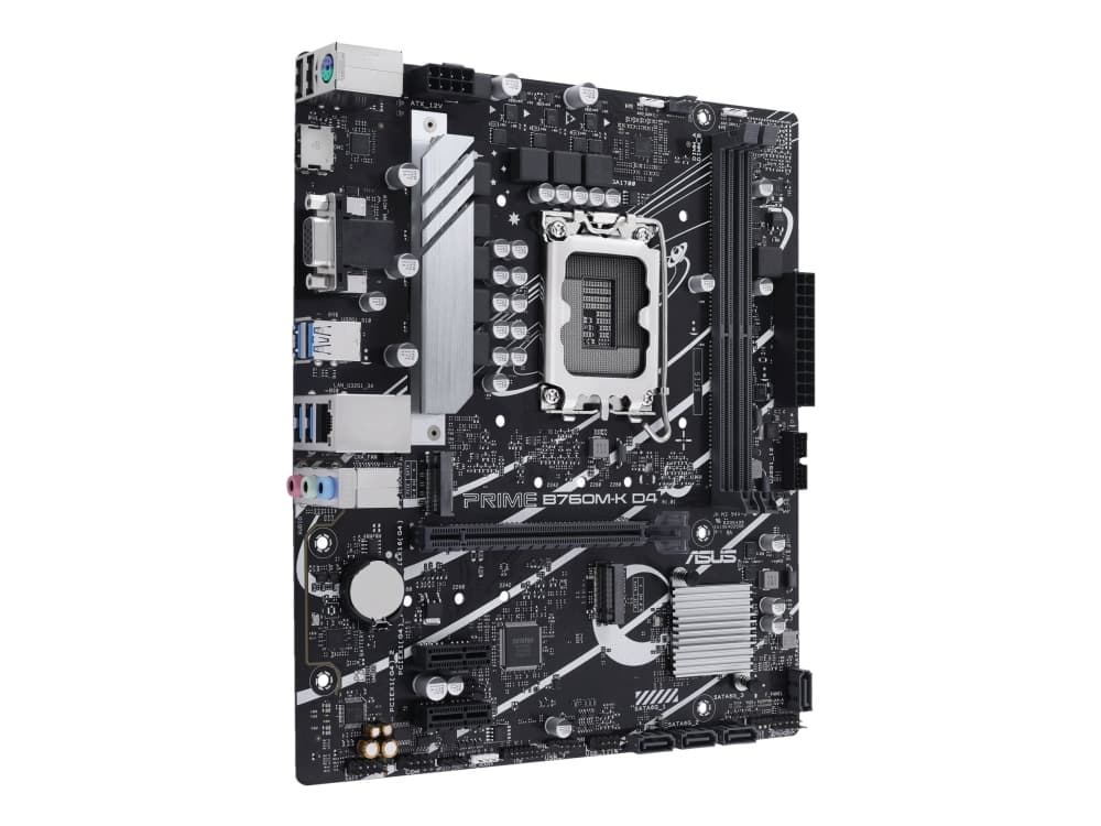 ASUS PRIME B760M-K D4 Moderkort - Intel B760 - Intel LGA1700 socket - DDR4 RAM - Micro-ATX