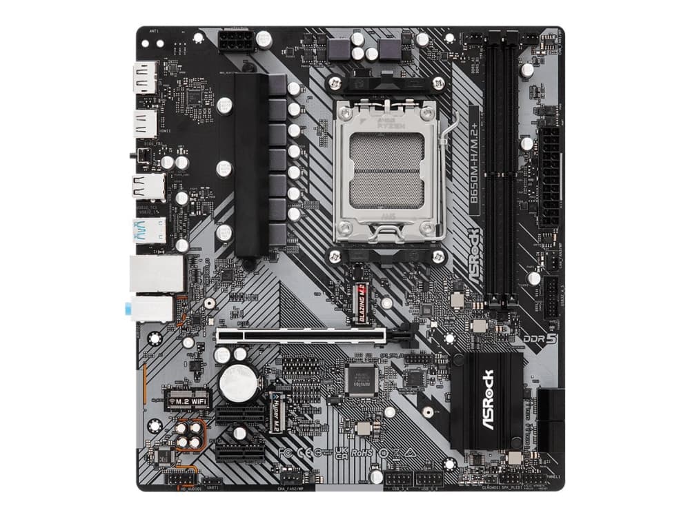ASRock B650M-H/M.2+ moderkort micro ATX Socket AM5 AMD B650 Chipuppsättning