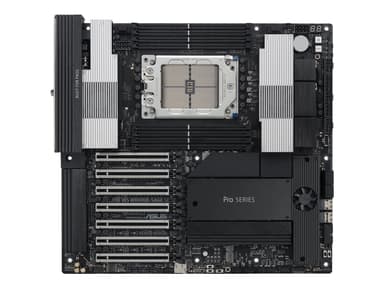 ASUS PRO WS WRX90E-SAGE SE - Moderkort - SSI EEB AST2600 - Socket sTR5 - AMD WRX90 Chipuppsättning - USB 3.2 Gen 1, USB-C 3.2 Gen 2x2, USB4 - Gigabit LAN - inbyggda grafiken (CPU krävs) - HD-ljud (6 kanaler)