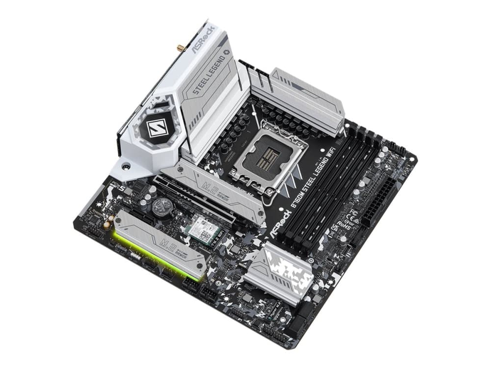 ASRock B760M STEEL LEGEND WIFI Moderkort - Intel B760 - Intel LGA1700 - DDR5 RAM - Micro-ATX