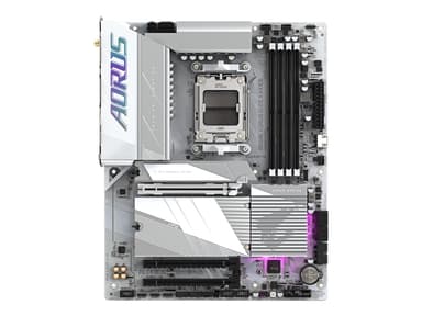 AORUS B650E ELITE X AX ICE - Moderkort - ATX - Socket AM5 - AMD B650 Chipuppsättning - USB-C 3.2 Gen2, USB 3.2 Gen 2, USB 3.2 Gen 1, USB-C 3.2 Gen 2x2 - 2.5 Gigabit LAN, Wi-Fi 6E, Bluetooth - inbyggda grafiken (CPU krävs) - HD-ljud (8 kanaler)