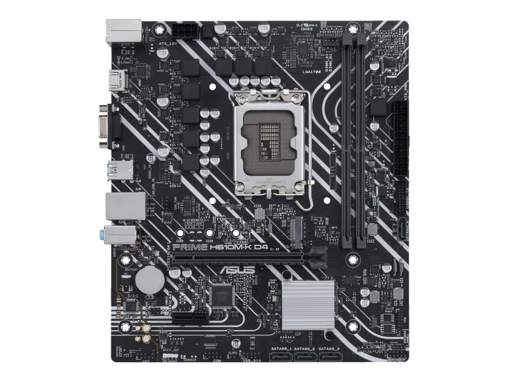 ASUS PRIME H610M-K D4 Moderkort micro ATX LGA1700-uttag H610 Chipuppsättning