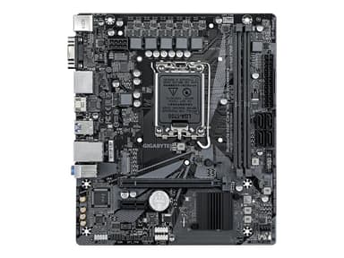 Gigabyte H610M S2H V3 DDR4 - 1.0 - moderkort - micro ATX - LGA1700-uttag - H610 Chipuppsättning - USB 3.2 Gen 1 - Gigabit LAN - inbyggda grafiken (CPU krävs) - HD-ljud (8 kanaler)