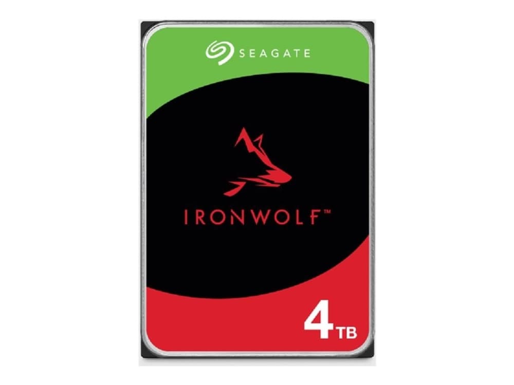 Seagate IronWolf ST4000VN006 - Hårddisk - 4 TB - inbyggd - SATA 6Gb/s - 5400 rpm - buffert: 256 MB - med 3 års Seagate Rescue Data Recovery
