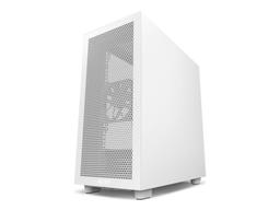 NZXT H series H7 Flow - Mid tower - ATX - genomskinlig sidopanel (härdat glas) - ingen strömförsörjning - matt vit - USB/ljud