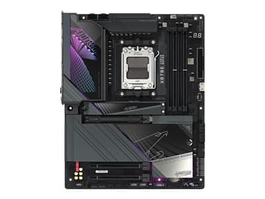 AORUS X870E MASTER - Moderkort - ATX - Socket AM5 - AMD X870E Chipuppsättning - USB-C 3.2 Gen 2x2, USB4, USB 3.2 Gen 1, USB 3.2 Gen 2 - 5 Gigabit Ethernet, Bluetooth, Wi-Fi 7 - inbyggda grafiken (CPU krävs) - HD-ljud (8 kanaler)