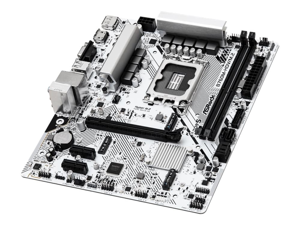 ASRock B760M-HDV/M.2 moderkort micro ATX LGA1700-uttag B760 Chipuppsättning