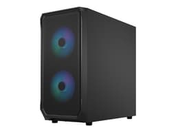 Fractal Design Focus 2 RGB - Tower - ATX - genomskinlig sidopanel (härdat glas) - ingen strömförsörjning (ATX) - svart TG genomskinlig ton - USB/ljud
