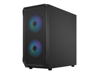 Fractal Design Focus 2 RGB - Tower - ATX - genomskinlig sidopanel (härdat glas) - ingen strömförsörjning (ATX) - svart TG genomskinlig ton - USB/ljud