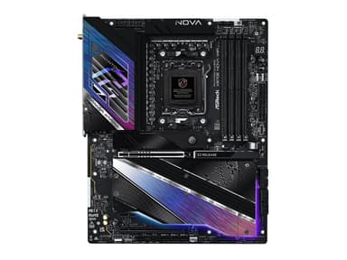 ASRock Phantom Gaming X870E NOVA WiFi - Moderkort - ATX - Socket AM5 - AMD X870E Chipuppsättning - USB4, USB 3.2 Gen 1, USB 3.2 Gen 2, USB-C 3.2 Gen 2x2 - 5 Gigabit Ethernet, Wi-Fi 7, Bluetooth - inbyggda grafiken (CPU krävs) - HD-ljud (8 kanaler)