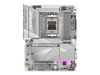 AORUS X870 ELITE WIFI7 ICE - Moderkort - ATX - Socket AM5 - AMD X870 Chipuppsättning - USB-C 3.2 Gen 2x2, USB4, USB 3.2 Gen 1, USB 3.2 Gen 2 - 2.5 Gigabit LAN, Bluetooth, Wi-Fi 6 - inbyggda grafiken (CPU krävs) - HD-ljud (8 kanaler)