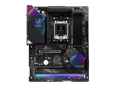 ASRock Phantom Gaming X870 RIPTIDE WiFi - Moderkort - ATX - Socket AM5 - AMD X870 Chipuppsättning - USB4, USB 3.2 Gen 1, USB 3.2 Gen 2, USB-C 3.2 Gen 2x2 - 2.5 Gigabit LAN, Wi-Fi 7, Bluetooth - inbyggda grafiken (CPU krävs) - HD-ljud (8 kanaler)