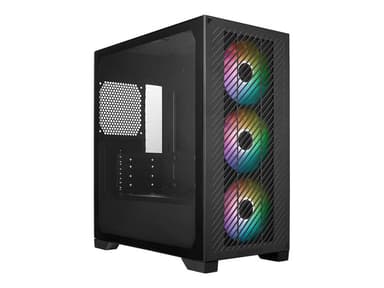 Cooler Master Elite 301 - MT - micro ATX - genomskinlig sidopanel (härdat glas) - ingen strömförsörjning (ATX) - svart - USB/ljud
