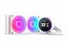 NZXT Kraken Elite 240 RGB - Kylsystem med vätska till processorn - med LCD-display - (för: LGA1851, LGA1700, LGA1200, LGA115x Socket, AM5, AM4) - koppar - 2 x 120 mm - matt vit