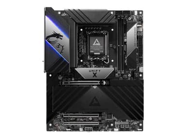 MSI MEG Z890 UNIFY-X - Moderkort - ATX - LGA1851-uttag - Z890 Chipuppsättning - USB-C 3.2 Gen 2x2, USB 3.2 Gen 1, USB 3.2 Gen 2, USB-C 3.2 Gen2 - 5 Gigabit Ethernet, Wi-Fi 7, Bluetooth - inbyggda grafiken (CPU krävs) - HD-ljud (8 kanaler)