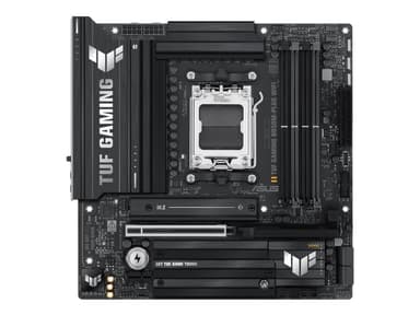 ASUS TUF GAMING B850M-PLUS WIFI - Moderkort - micro ATX - Socket AM5 - AMD B850 Chipuppsättning - USB-C 3.2 Gen 2x2, USB-C 3.2 Gen2, USB 3.2 Gen 2, USB 3.2 Gen 1 - 2.5 Gigabit LAN, Wi-Fi 6E, Bluetooth - inbyggda grafiken (CPU krävs) - HD-ljud (8 kanaler)