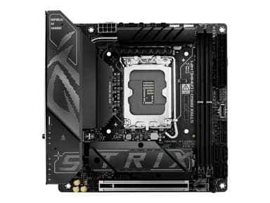 ASUS ROG STRIX B860-I GAMING WIFI - Moderkort - mini ITX - LGA1851-uttag - B860 Chipuppsättning - USB4, USB 3.2 Gen 2, USB-C 3.2 Gen 2x2, USB 3.2 Gen 1 - Wi-Fi 7, 2.5 Gigabit LAN, Bluetooth - inbyggda grafiken (CPU krävs) - HD-ljud (8 kanaler)
