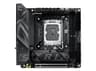 ASUS ROG STRIX B860-I GAMING WIFI - Moderkort - mini ITX - LGA1851-uttag - B860 Chipuppsättning - USB4, USB 3.2 Gen 2, USB-C 3.2 Gen 2x2, USB 3.2 Gen 1 - Wi-Fi 7, 2.5 Gigabit LAN, Bluetooth - inbyggda grafiken (CPU krävs) - HD-ljud (8 kanaler)
