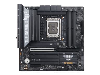 ASUS TUF GAMING B860M-PLUS WIFI - Moderkort - micro ATX - LGA1851-uttag - B860 Chipuppsättning - USB-C 3.2 Gen 2x2, USB 3.2 Gen 2, USB 3.2 Gen 1, USB-C 3.2 Gen2 - 2.5 Gigabit LAN, Bluetooth, Wi-Fi 7 - inbyggda grafiken (CPU krävs) - HD-ljud (8 kanaler)