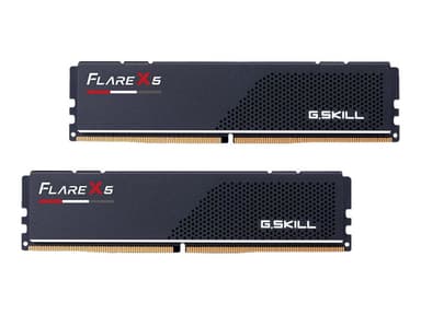 G.Skill Flare X5 - DDR5 - sats - 64 GB: 2 x 32 GB - DIMM 288-pin låg - 6000 MT/s / PC5-48000 - CL36 - 1.35 V - ej buffrad - on-die ECC - mattsvart