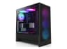 NZXT H5 Flow RGB - Mid tower - utökad ATX - genomskinlig sidopanel (härdat glas) - ingen strömförsörjning (ATX) - svart - USB/ljud