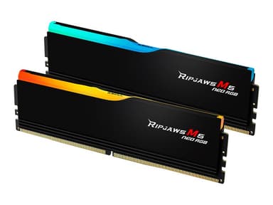 G.Skill Ripjaws M5 Neo RGB - DDR5 - sats - 64 GB: 2 x 32 GB - DIMM 288-pin - 3000 MT/s / PC5-48000 - CL36 - 1.35 V - ej buffrad - on-die ECC - mattsvart