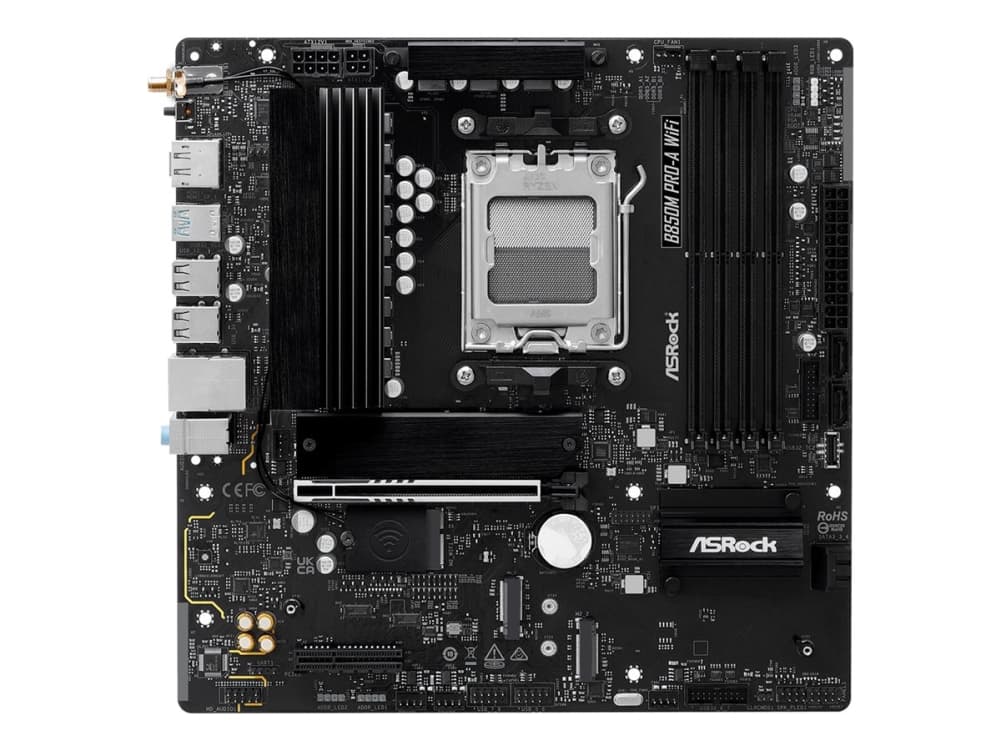 ASRock B850M Pro-A WIFI Moderkort micro ATX Socket AM5 AMD B850 Chipuppsättning
