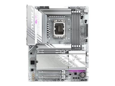 AORUS B860 ELITE WIFI7 ICE - Moderkort - ATX - LGA1851-uttag - B860 Chipuppsättning - USB4, USB-C 3.2 Gen2, USB 3.2 Gen 1, USB 3.2 Gen 2 - Bluetooth, 2.5 Gigabit LAN, Wi-Fi 7 - inbyggda grafiken (CPU krävs) - HD Audio