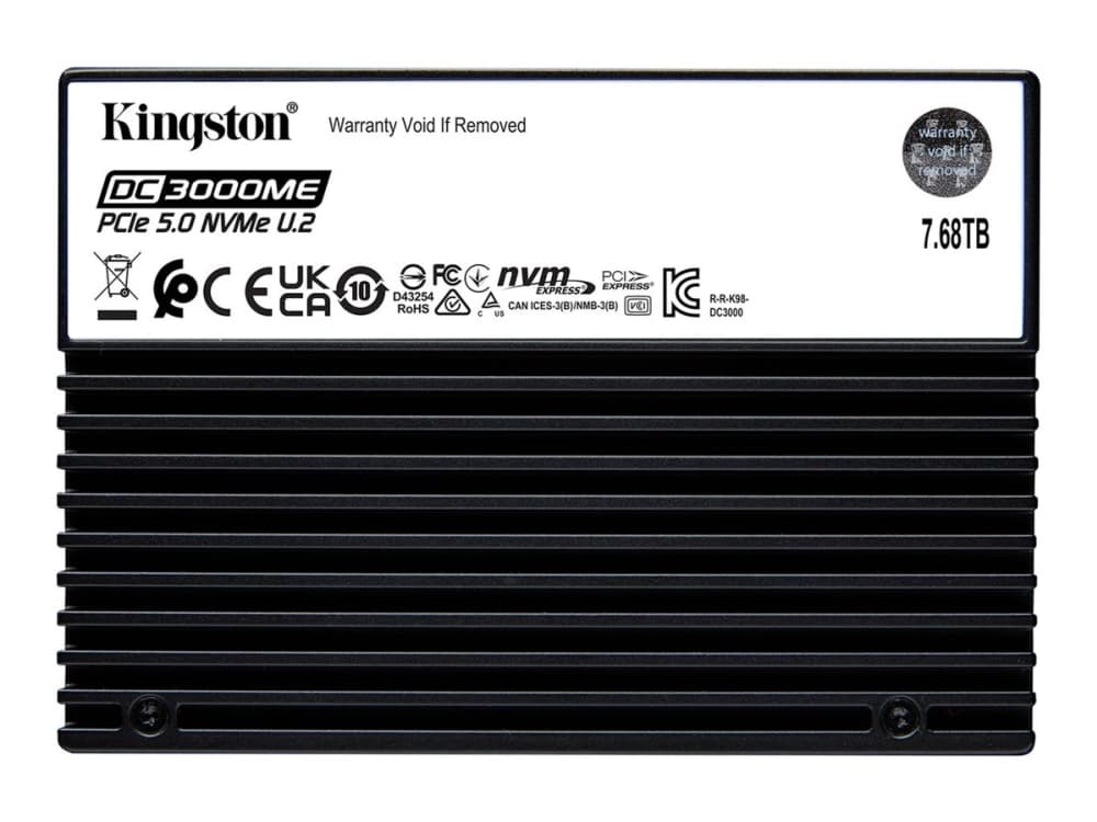 Kingston Data Center DC3000ME SSD - 7.68TB - PCIe 5.0 - U.2