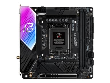 ASRock Phantom Gaming B860I Lightning WiFi - Moderkort - mini ITX - LGA1851-uttag - B860 Chipuppsättning - USB-C 3.2 Gen2, USB 3.2 Gen 1, USB 3.2 Gen 2 - 2.5 Gigabit LAN, Bluetooth, Wi-Fi 6E - inbyggda grafiken (CPU krävs) - HD-ljud (8 kanaler)