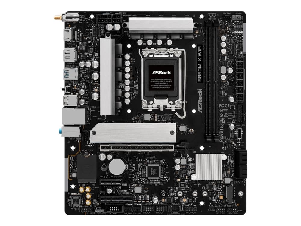 ASRock B860M-X WiFi Moderkort - Intel B860 - Intel LGA1851 socket - DDR5 RAM - Micro-ATX