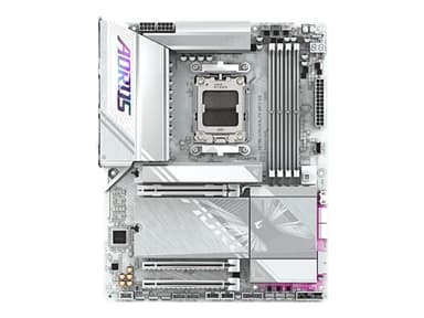AORUS X870E ELITE WIFI7 ICE - Moderkort - ATX - Socket AM5 - AMD X870E Chipuppsättning - USB4, USB-C 3.2 Gen 2x2, USB 3.2 Gen 1, USB 3.2 Gen 2 - 2.5 Gigabit LAN, Bluetooth, Wi-Fi 7 - inbyggda grafiken (CPU krävs) - HD-ljud (8 kanaler)