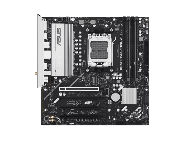 ASUS B850M MAX GAMING WIFI Moderkort - AMD B850 - AMD AM5 - DDR5 RAM - Micro-ATX