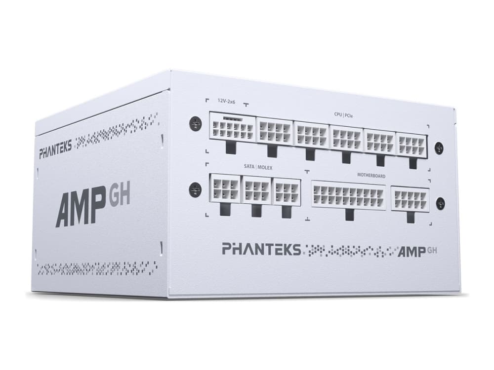 Phanteks AMP GH nätaggregat 850 W 80 PLUS Gold helt modulärt, vitt
