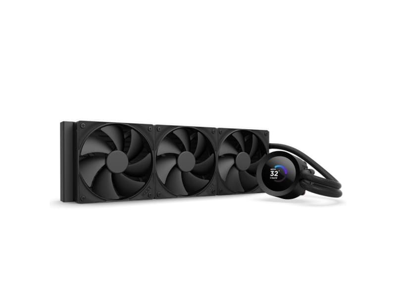 NZXT Kraken Plus 360 - Kylsystem med vätska till processorn - med LCD-display - Elementstorlek: 360 mm - (för: LGA115x Socket, LGA1200, LGA1700, LGA1851, AM4, AM5) - koppar - 120 mm - svart