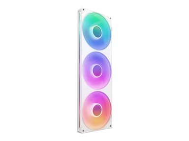 NZXT F Series F420 RGB Core - Fläktenhet med enkel ram - 420mm - 140 mm - matt vit