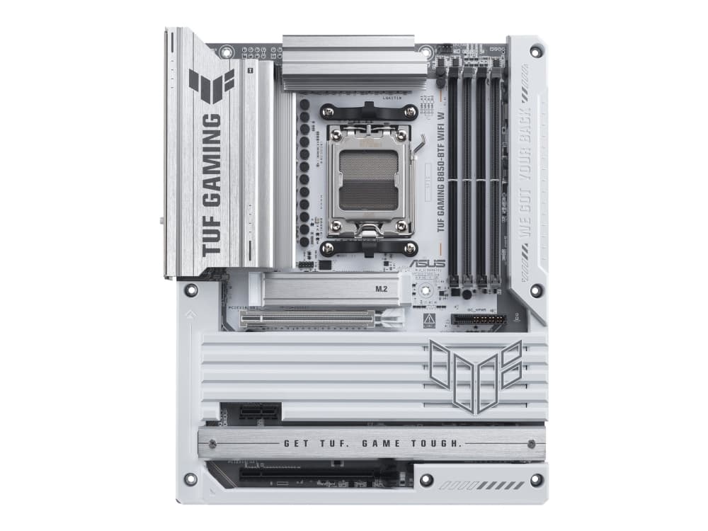 ASUS TUF GAMING B850-BTF WIFI WHITE Moderkort - AMD B850 - AMD AM5 socket - DDR5 RAM - ATX (BTF Standard)