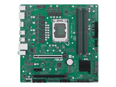 ASUS Pro Q870M-C-CSM - Moderkort - micro ATX - LGA1851-uttag - Q870 Chipuppsättning - USB-C 3.2 Gen2, USB 3.2 Gen 1, USB 3.2 Gen 2 - Gigabit LAN - inbyggda grafiken (CPU krävs) - HD-ljud (8 kanaler)