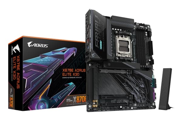 GIGABYTE X870E AORUS ELITE X3D Moderkort - AMD X870E - AMD AM5 - DDR5 RAM - ATX