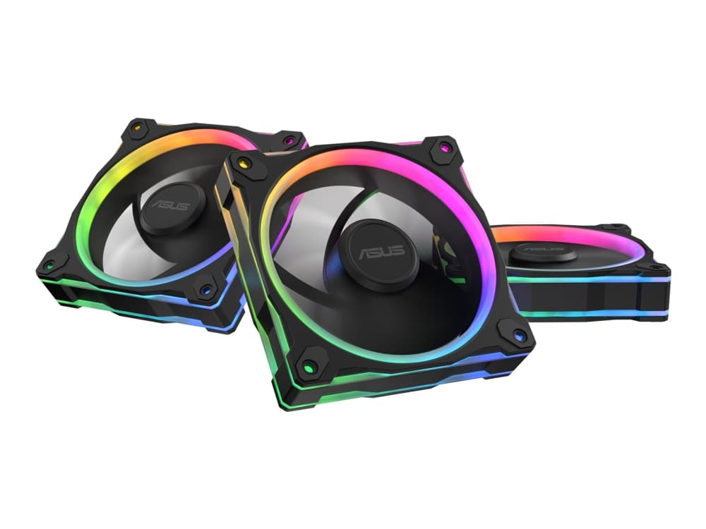 ASUS Prime MR120 Fan ARGB Reverse Black 3in1 - Svart med RGB LED